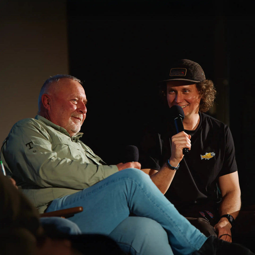 T-shirt Wild Fish Film Festiwal - Krzysiek W t-shircie Wild Fish Stories na scenie festiwalu