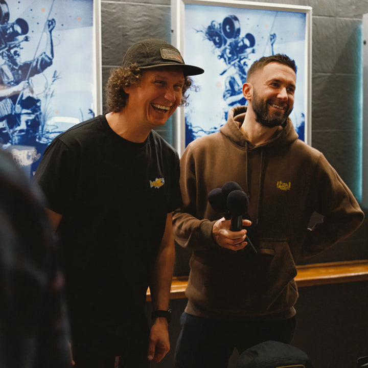 T-shirt Wild Fish Film Festiwal - Krzysiek i Michał w ubraniach Wild Fish Stories na Wild Fish Film FestiWal